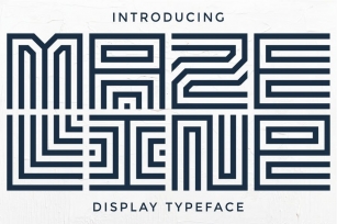 Maze Line - Unique Display Font Font Download