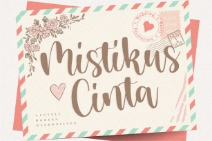 Mistikus Cinta Lovely Modern Handwritten Font Font Download