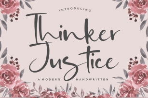 Thinker Justice Modern Handwritten Font Font Download
