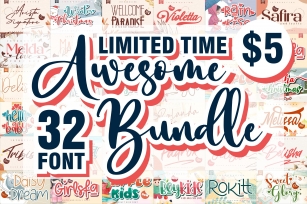 BIG BUNDLE - Awesome Font Collection for your needs Font Download