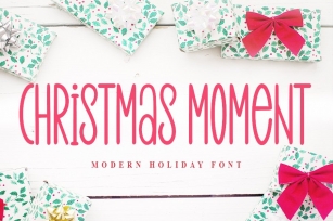 Christmas Moment - Modern Holiday Font Font Download