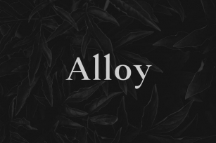 Alloy - A Sharp Serif Typeface Font Download