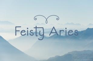 Feisty Aries Font | Hand Lettering | Multilingual & Ligature Font Download