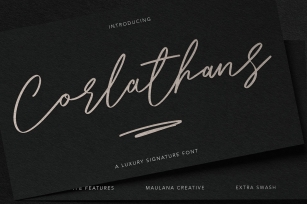 Corlathans Luxury Signature Font Font Download