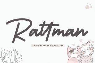 Rattman Cute Monoline Handwritten Font Font Download