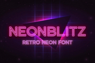 Neonblitz - Retro Neon Font Download