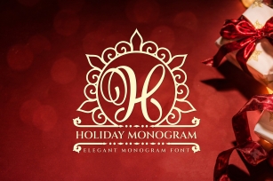 Holiday Monogram Font Download