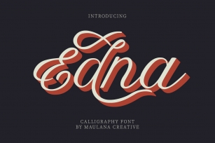 Edna Calligraphy Font Font Download