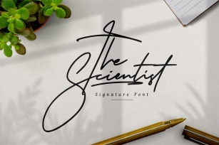 The Scientist Signature - Modern Handwritten Font Font Download