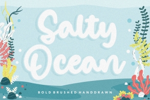 Salty Ocean Bold Brushed Handdraw Font Font Download