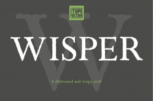 WISPER - a distressed serif WEB FONT Font Download