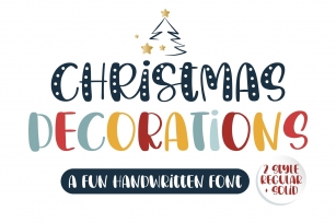 Christmas Decorations- A fun handwritten font Font Download