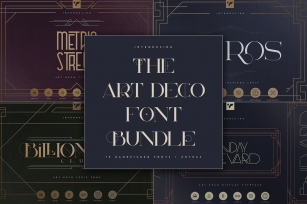 The Art Deco Font Bundle Font Download