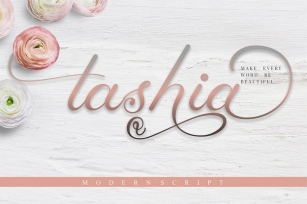 Tashia - Modern Calligraphy Script Font Font Download