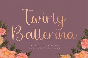Twirly Ballerina Lovely Modern Handwritten Font Font Download