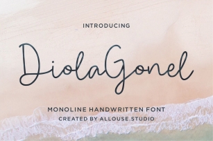 Web Font - Diola Gonel - Monoline Handwritten Font Font Download
