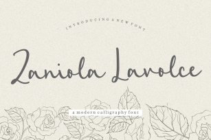 Zaniola Lavolce Modern Callihgraphy Font Font Download