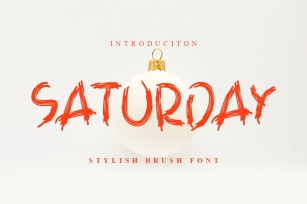Saturday - Stylish Brush Font Font Download