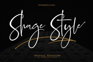 Shage Style Font Download