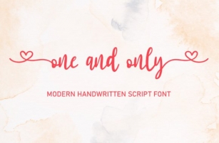 One and Only Font Download