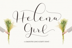 Helena Girl - a smooth line script Font Download