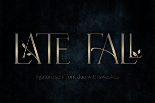 Late Fall - floral ligature serif font duo Font Download