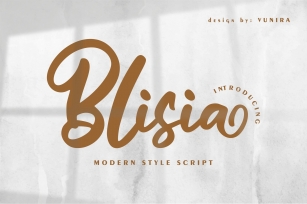 Blisia | Modern Style Script Font Download