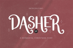 DASHER a Farmhouse Christmas Display Font Font Download