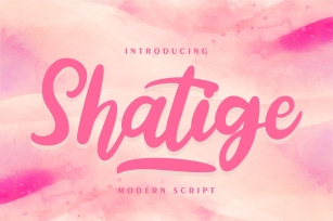 Shatige | Moden Script Font Font Download