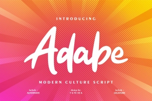 Adabe | Modern Culture Script Font Font Download