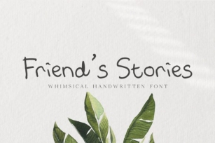 Friend's Stories Font Download