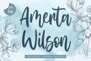 Modern Script Font - Amerta Wilson Font Download