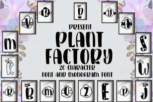 Plant Factory font and monogram Font Download