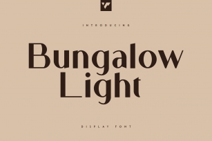 Bungalow Display Light Font Font Download
