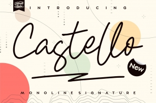 Castello - Modern Monoline Font Font Download