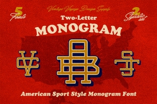 Two-Letter Monogram Font Download