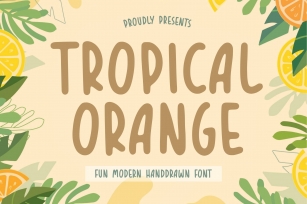 TROPICAL ORANGE Fun Modern Handdrawn Font Font Download