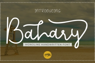 Bahary | Handwritten Monoline Script Font Font Download