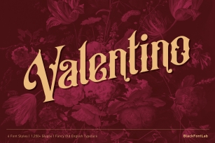 Valentino - Fancy Old English Font Font Download
