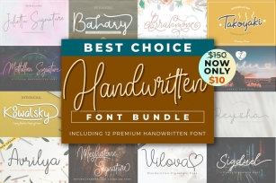 Best Choice Handwritten Font Bundle Font Download