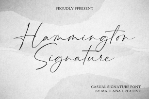 Hammington Casual Signature Script Font Font Download