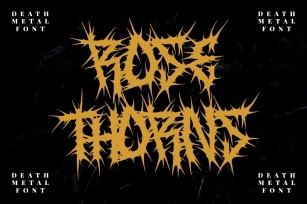 ROSE THORNS - Death Metal Band Font Font Download