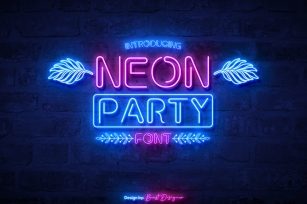 Neon Party Font Font Download