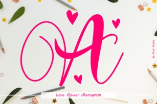 Love Flower Monogram Font Download
