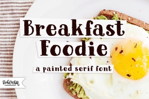 Breakfast Foodie, a painted serif font Font Download