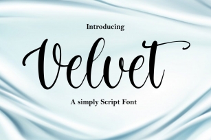 Velvet - a simply script font Font Download