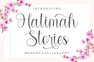 Halimah Stories | Modern Calligraphy Font Download