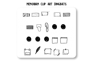 Memoriam Clip Art Font Download