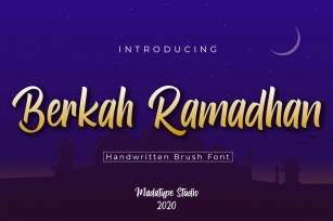 Berkah Ramadhan | A Handwritten Brush Font Font Download