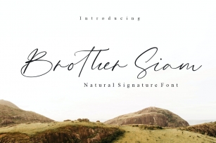 Brother Siam - Signature font Font Download